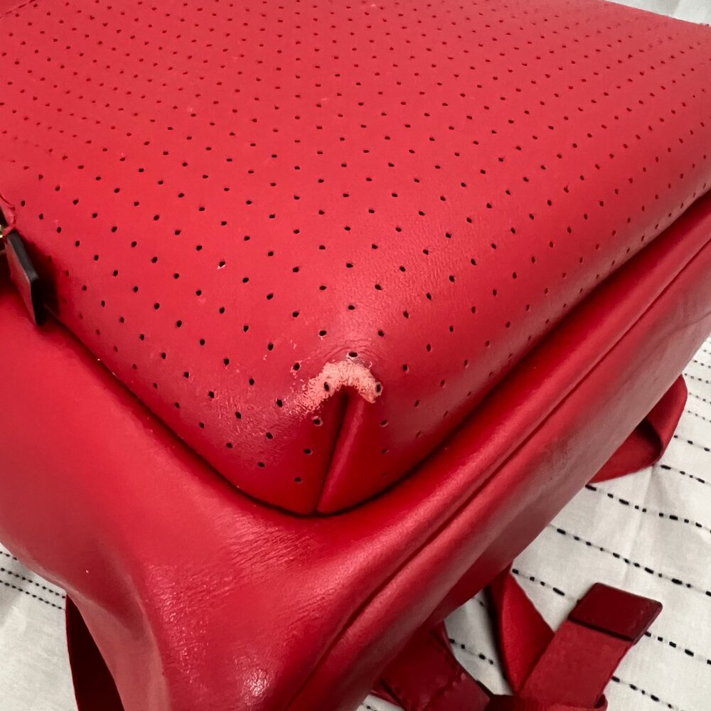 Michael Kors Wythe Large Backpack Red - Picture 5 of 8